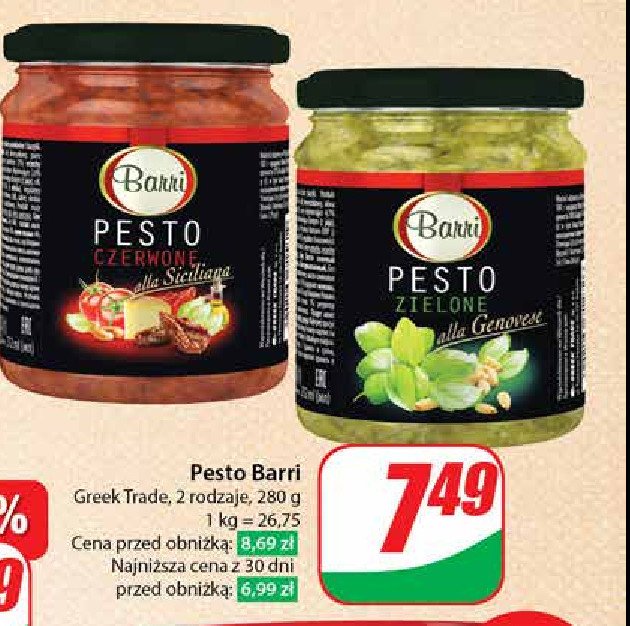 Pesto czerwone Barri promocja