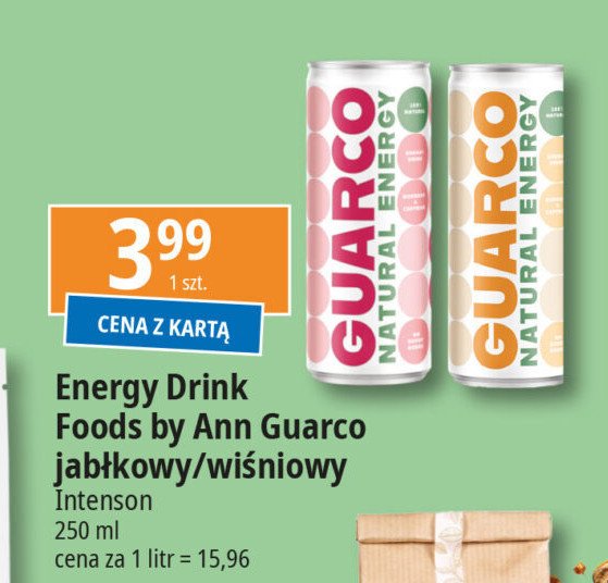 Napój energetyczny jabłkowy Guarco promocja w Leclerc