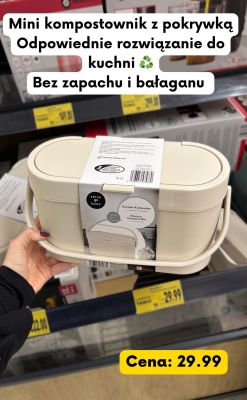 Mini kompostownik z pokrywką  promocja w Kaufland