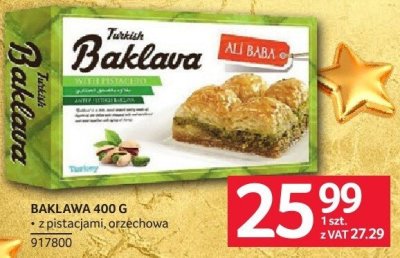 Baklawa 400 g z pistacjami, orzechowa promocja w Selgros