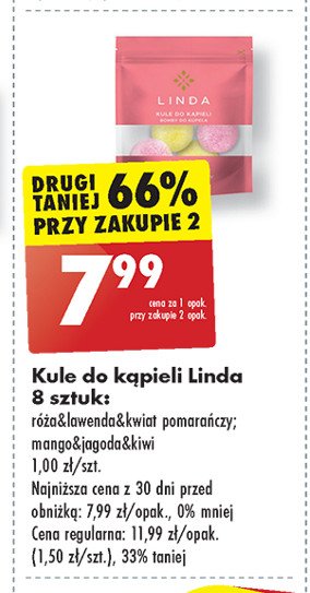 Kule do kąpieli mango-jagoda-kiwi Linda promocja