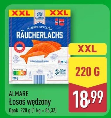 Łosoś wędzony Almare XXL promocja w Aldi