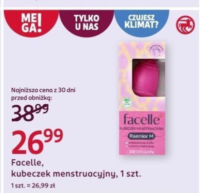 Kubeczek menstruacyjny  promocja w Rossmann
