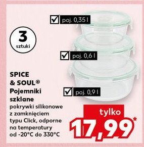 Pojemniki szklane 350 ml + 600 ml + 900 ml Spice&soul promocja