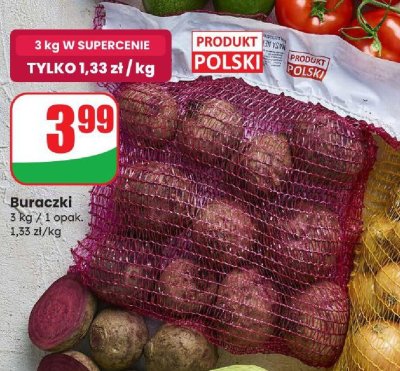 Buraczki 3 kg promocja w Dino