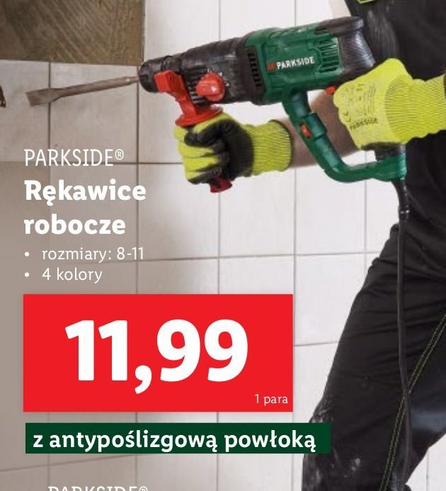 Rekawice robocze Parkside promocja w Lidl