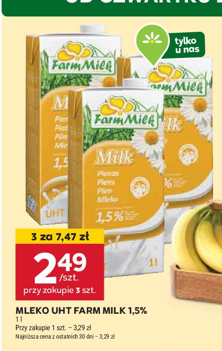 Mleko 1.5% Farm milk promocja