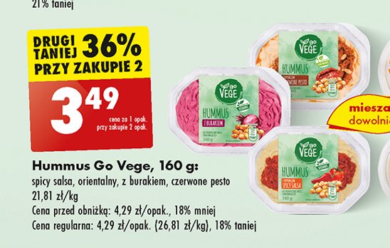 Hummus z burakiem Govege promocja