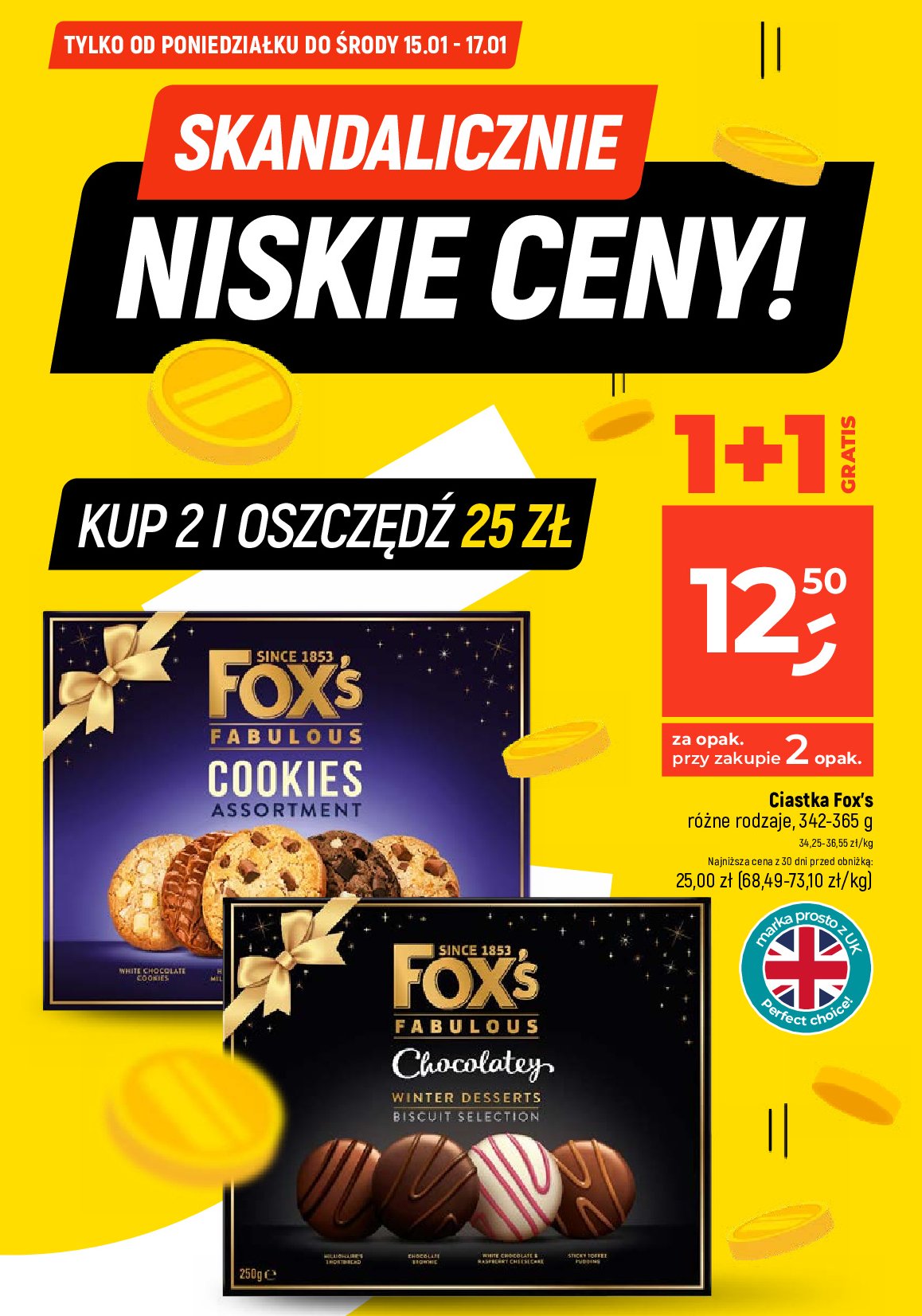 Ciastka winter Fox's promocja
