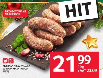 Kiełbasa niedźwiedzia surowa mała porcja promocja w Selgros