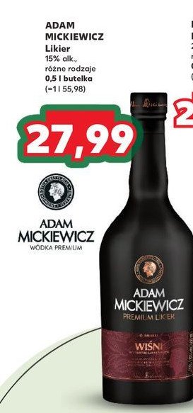 Likier Adam mickiewicz wiśnia promocja w Kaufland