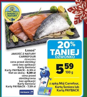 Łosoś dzwonko Jakość z Natury Carrefour promocja w Carrefour