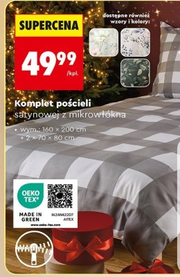 Komplet pościeli satynowej z mikrowłókna SMUKEE promocja w Biedronka