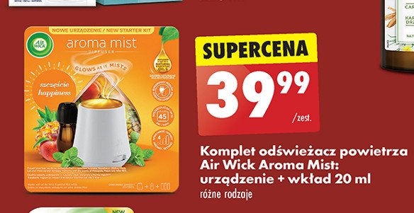 Urządzenie + wkład szczęście Air wick aroma mist promocja w Biedronka