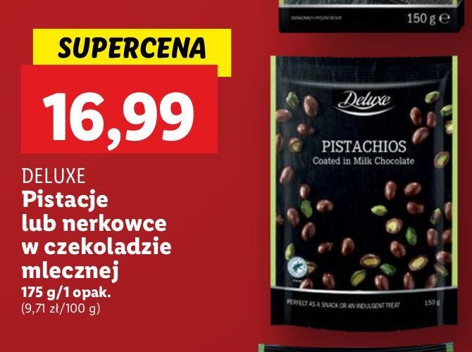 Pistacje w czekoladzie mlecznej Deluxe promocja