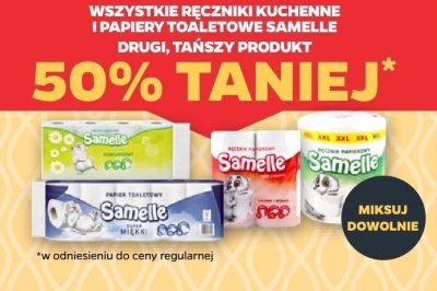 Ręczniki kuchenne i papiery toaletowe drugi tańszy produkt -50% promocja w Netto