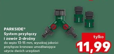 System przyłaczy i zawór dwudrożny Parkside promocja w Kaufland