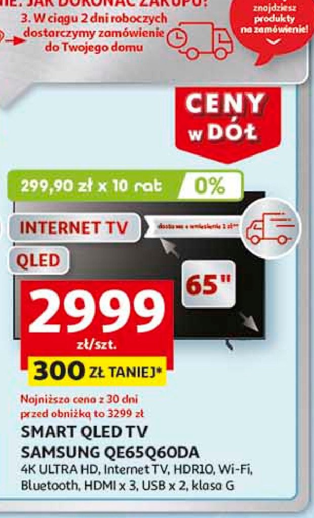 Telewizor 65" qe65q60da Samsung promocja