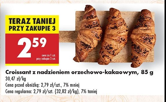 Croissant orzechowo kakaowy promocja