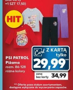 Piżama paw patrol 86-128 cm COOL CLUB promocja