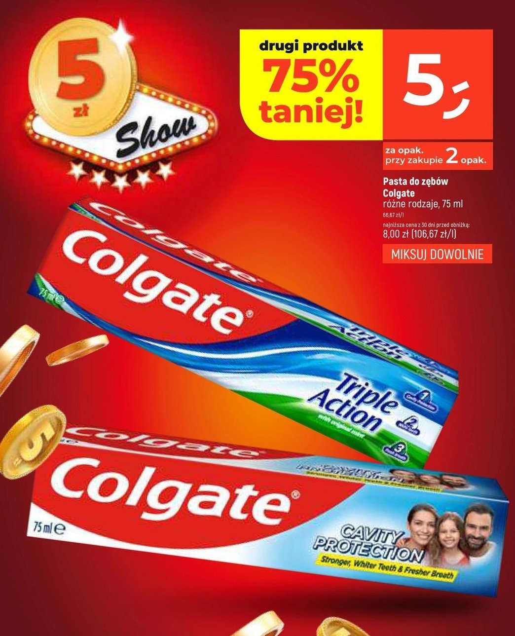 Pasta do zębow Colgate cavity protection promocja