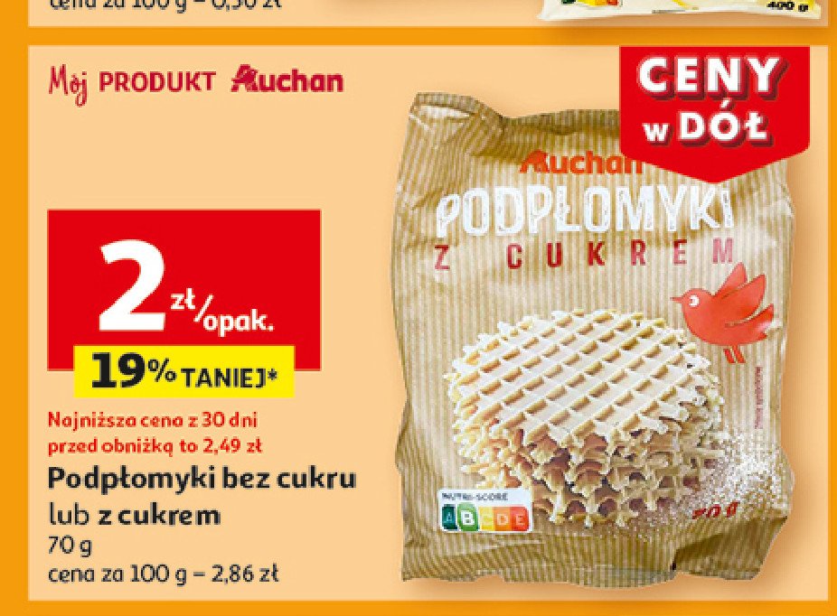 Podpłomyki bez cukru Auchan promocja w Auchan