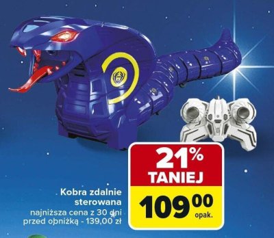 Kobra zdalnie sterowana promocja w Carrefour