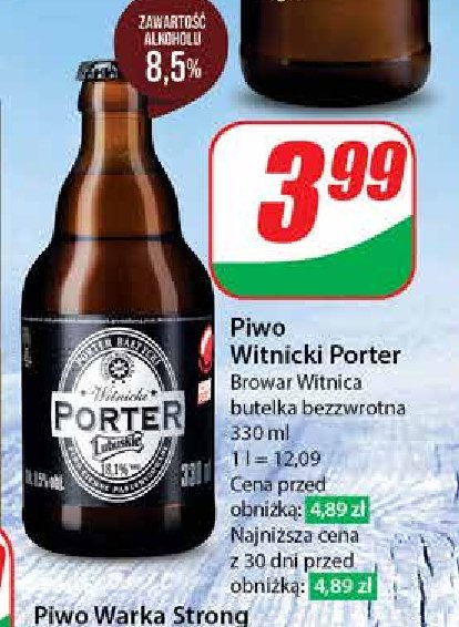 Piwo Porter witnicki promocja w Dino