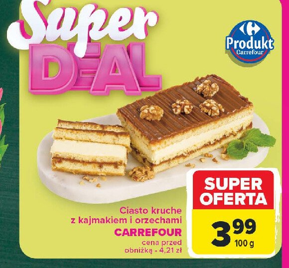 Ciasto kruche z kajmakiem Carrefour targ świeżości promocja