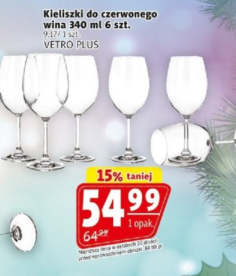 Kieliszki do czerwonego wina 340 ml 6 szt. promocja w Prim Market