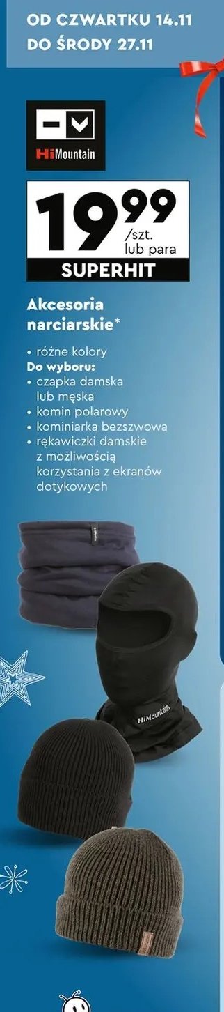 Czapka damska Himountain promocja w Biedronka