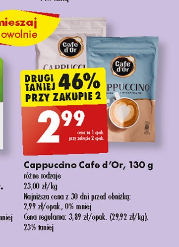 Cappuccino śmietankowe Cafe d'or promocja