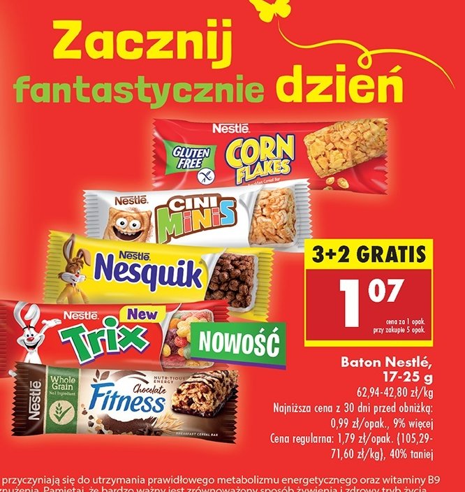 Baton Nestle corn flakes Corn flakes (nestle) promocja w Biedronka