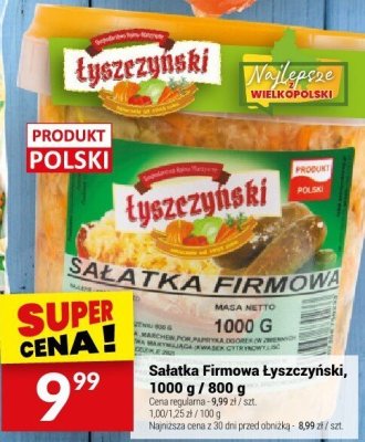 Sałatka Firmowa Łyszczyński, 1000 g promocja w Twój Market