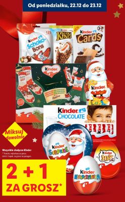 Słodycze Kinder Cards promocja w Lidl