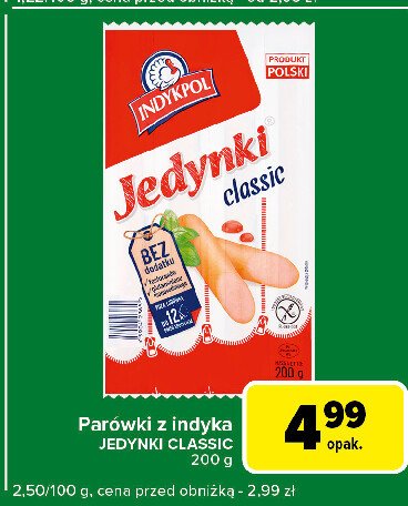 Parówki klasyczne Indykpol jedynki promocja