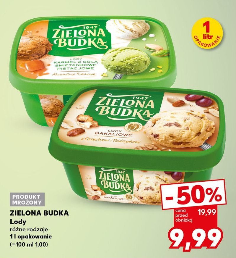 Lody karmel z solą i pistacja Zielona budka promocja