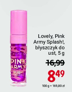 Błyszczyk nr 1 Lovely pink army splash! promocja