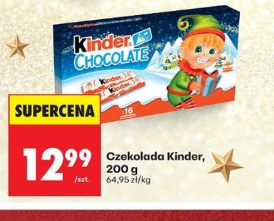 Czekolada Kinder 200 g promocja w Biedronka