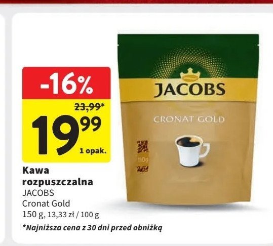 Kawa Jacobs Cronat Gold promocja w Intermarche