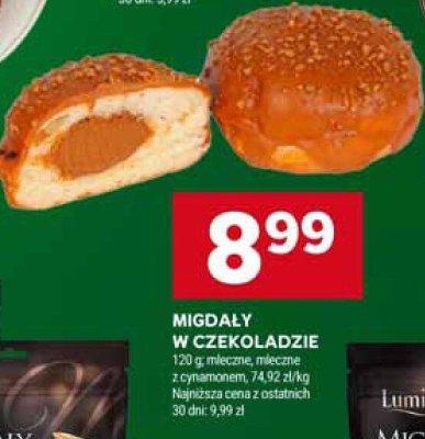 Migdały w czekoladzie mleczne promocja w Stokrotka