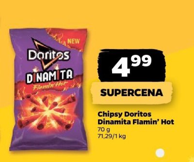 Chipsy Dinamita Flamin' Hot promocja w Netto