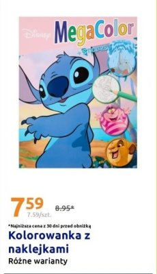 Kolorowanka z naklejkami Disney promocja w Action