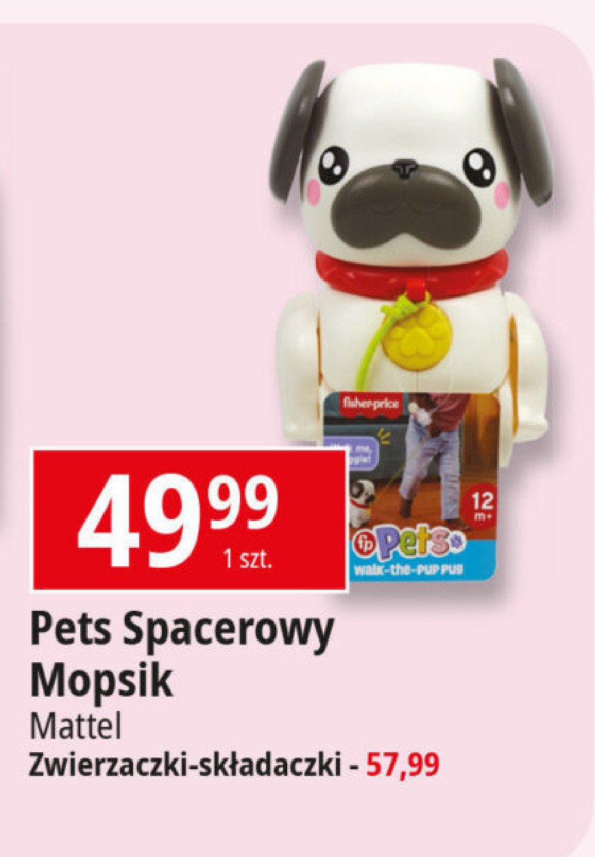 Mops chodzący Fisher-price promocja