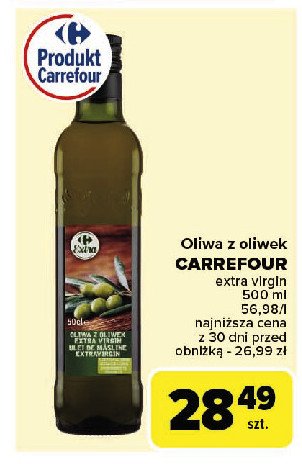 Oliwa z oliwek extra vergine Carrefour promocja