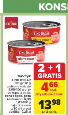 Tuńczyk jednolity w sosie własnym King oscar promocja