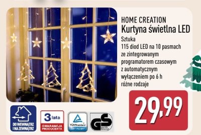 Kurtyna świetlna LED HOME CREATION promocja w Aldi