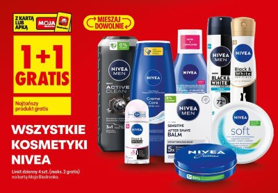 Kosmetyki Nivea różne rodzaje promocja w Biedronka
