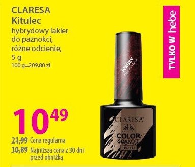 Lakier hybrydowy kaleidoscope Claresa kitulec promocja w Hebe