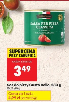 Sos do pizzy Gusto Bello, 230 g promocja w Biedronka